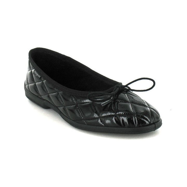 chausson ballerine noire femme fargeot barbara