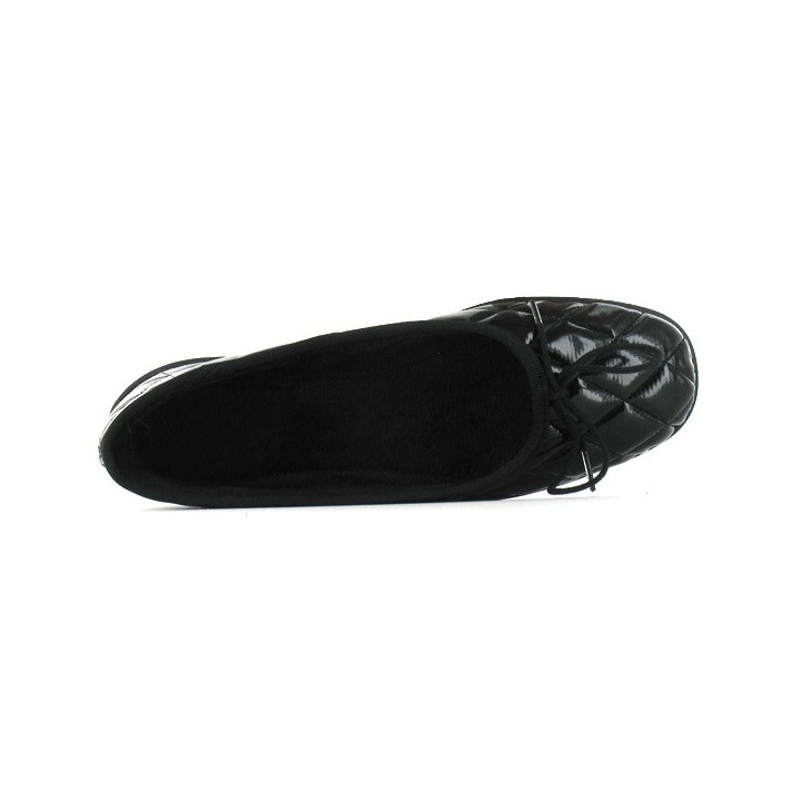 chausson ballerine noire femme fargeot barbara