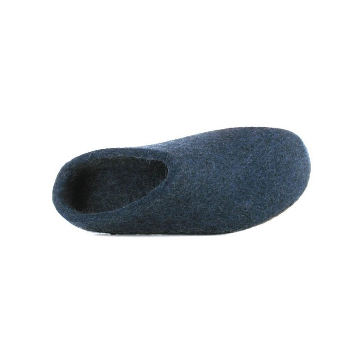 Chausson mule en laine vierge homme femme  GLERUPS Slip On Leather