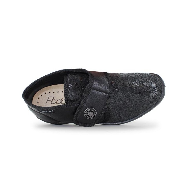 chaussons pieds sensibles femme noir extensible podowellCaviar