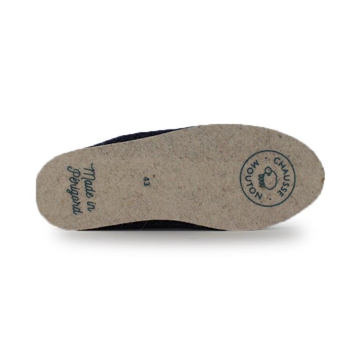 Charentaise Homme semelle feutre Chausse Mouton  Tweed