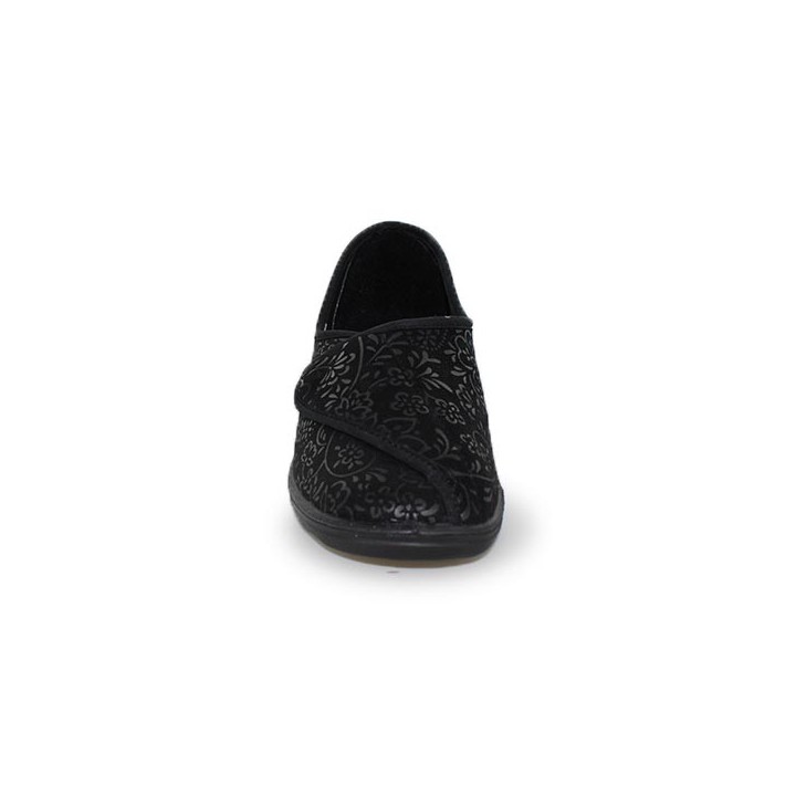 chaussons à velcro noir femme pieds sensibles westland Nice 104