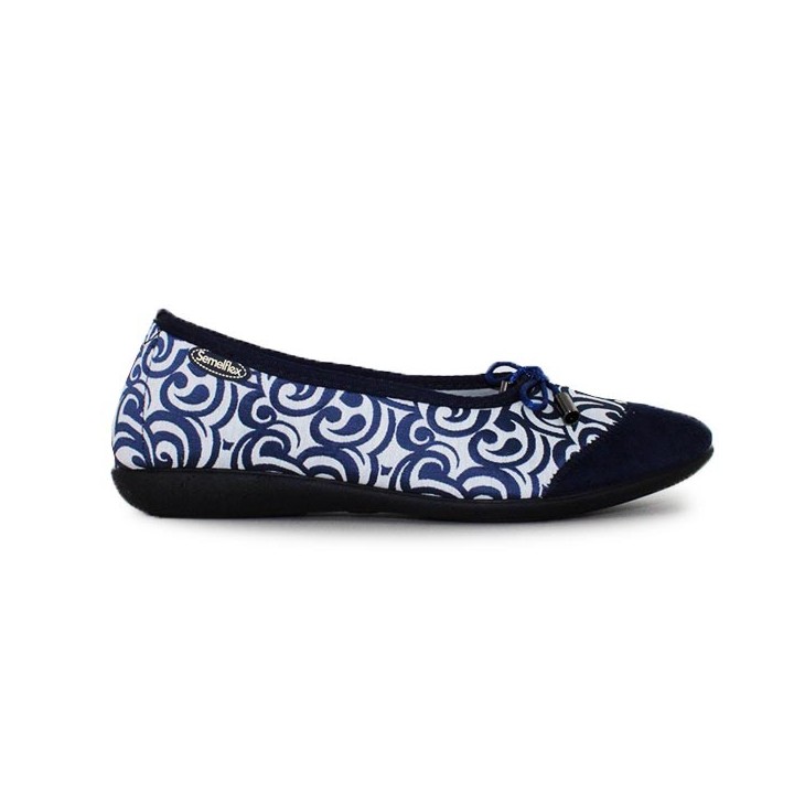 chaussons ballerine bleue femme semelflex Zara