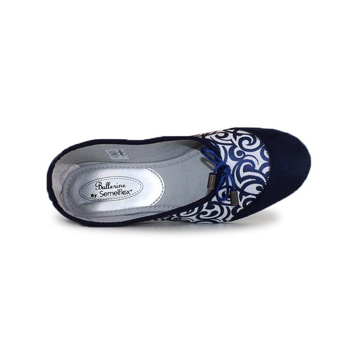 chaussons ballerine bleue femme semelflex Zara