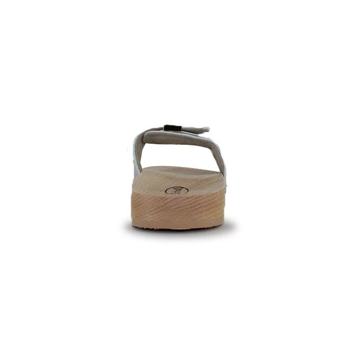 mule plate femme en cuir blanc Scholl Pescura Flat
