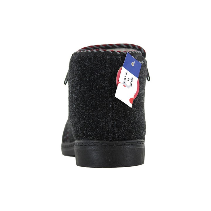chaussons montant homme double zip fargeot  Zipla