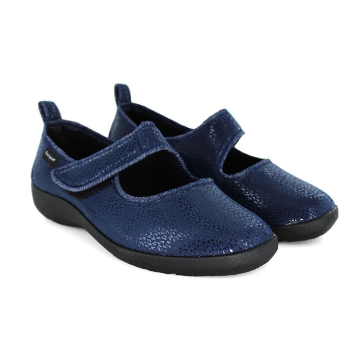 Ballerines Velcro pieds sensibles FARGEOT Tabatha