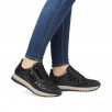 basket femme confortable noir Rieker Lugano 49003