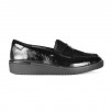 Mocassins vernis noir femme solidus Kathy 51011