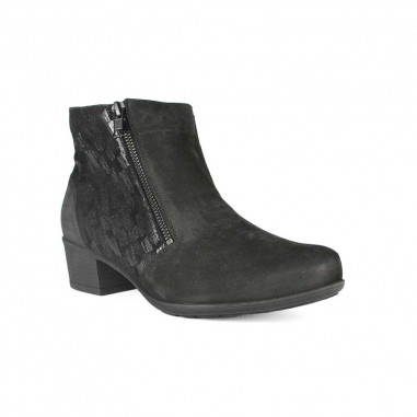 bottines femme noires pieds larges Solidus Kerry 35011