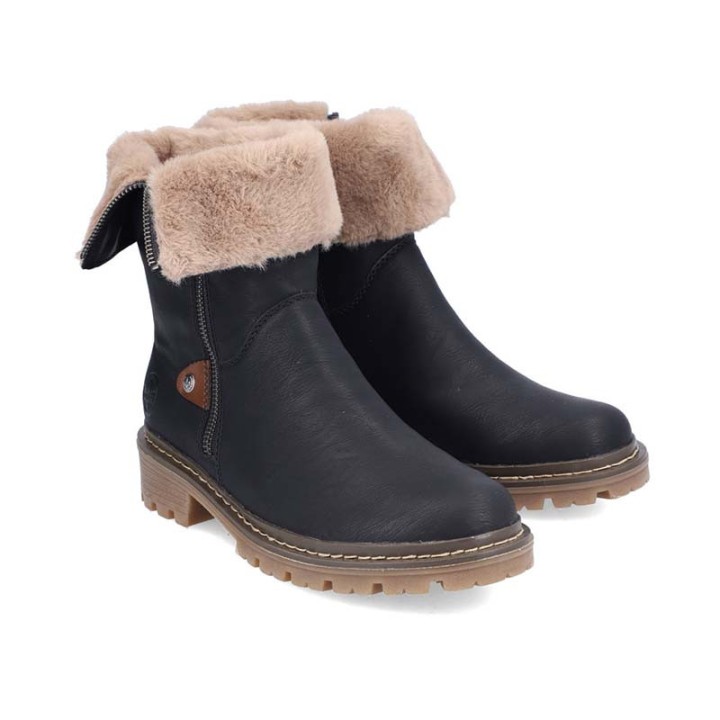 bottines femme fourrées confortables RIeker Y9582