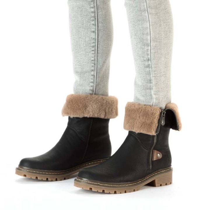 bottines femme fourrées confortables RIeker Y9582