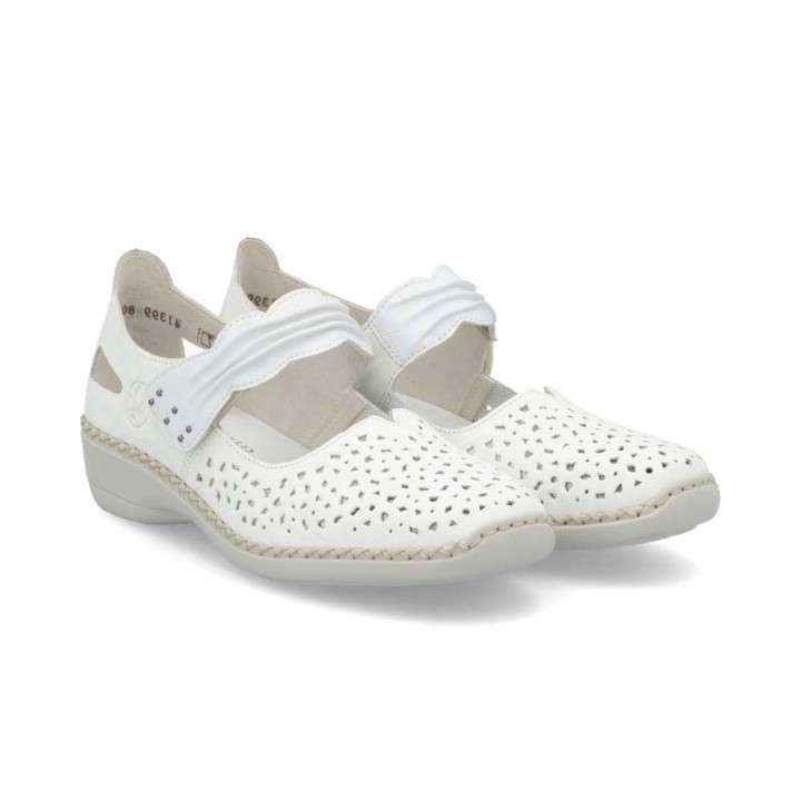 ballerine femme à velcro confortable RIEKER Maya 41399