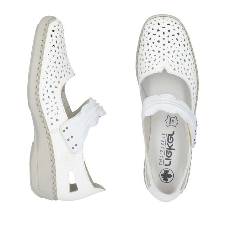 ballerine femme à velcro confortable RIEKER Maya 41399