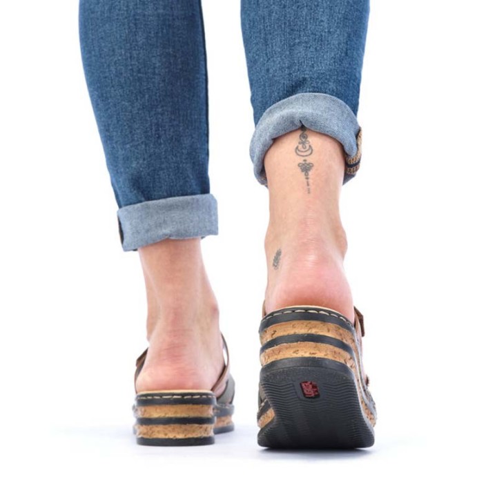 mules femme confortable Rieker Preston 62989