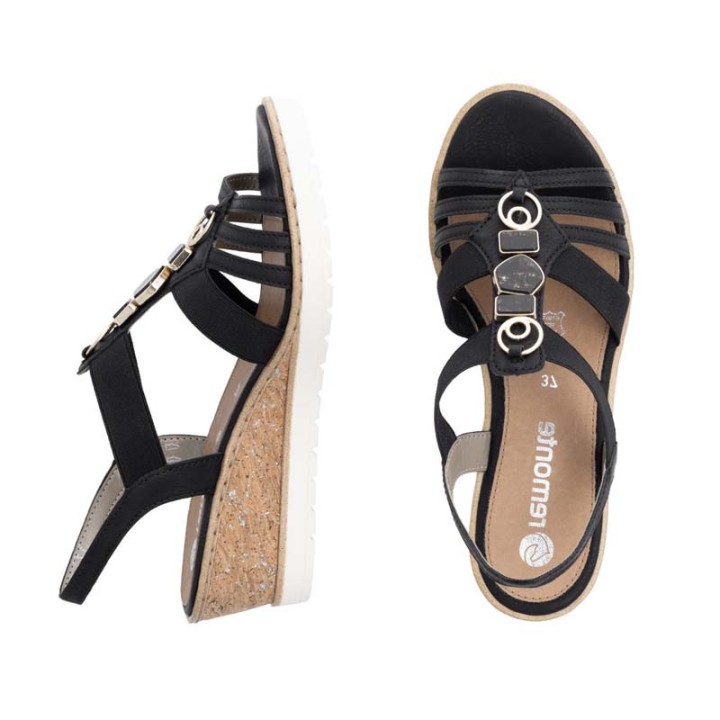 Sandales compensées femme REMONTE R6264