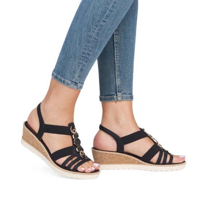 Sandales compensées femme REMONTE R6264