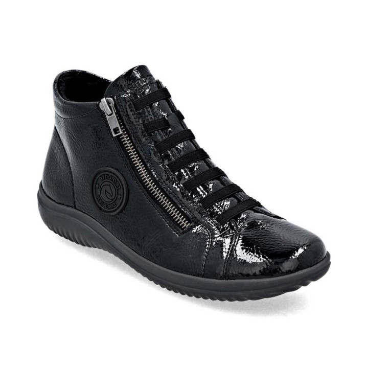 baskets hautes noires femme confortable Remonte D1E70
