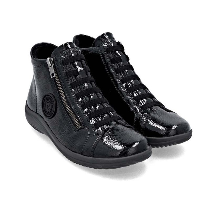baskets hautes noires femme confortable Remonte D1E70