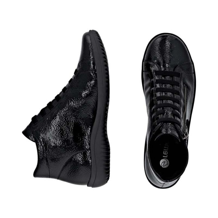 baskets hautes noires femme confortable Remonte D1E70