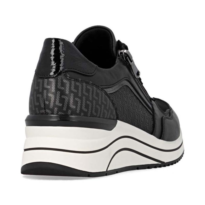 basket femme talon compensé confortable Remonte D0T16