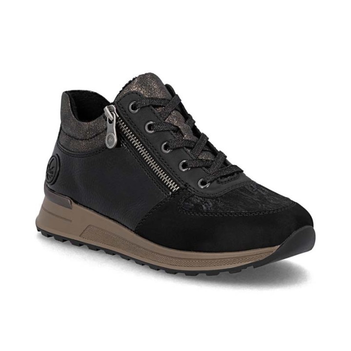 basket haute femme confortable noir Remonte N1407