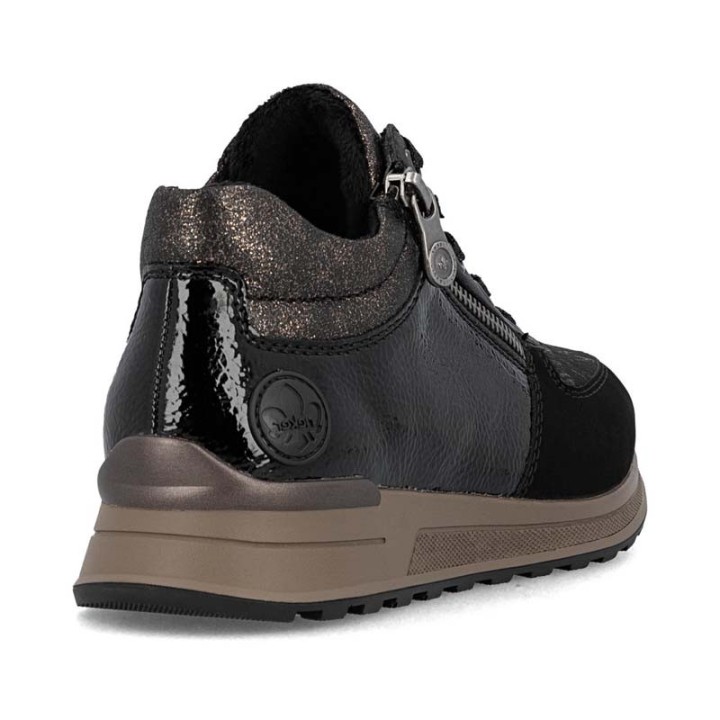 basket haute femme confortable noir Remonte N1407