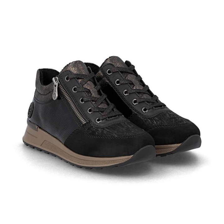 basket haute femme confortable noir Remonte N1407