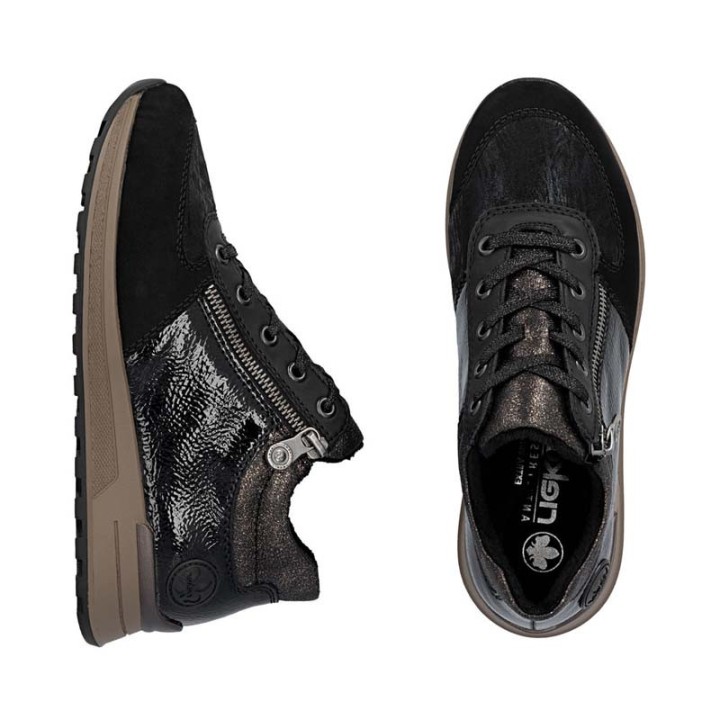 basket haute femme confortable noir Remonte N1407