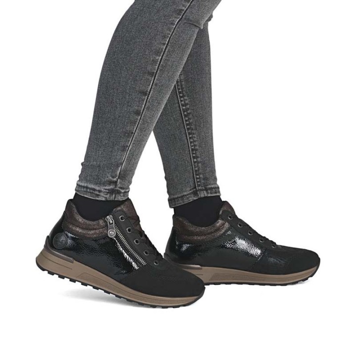 basket haute femme confortable noir Remonte N1407
