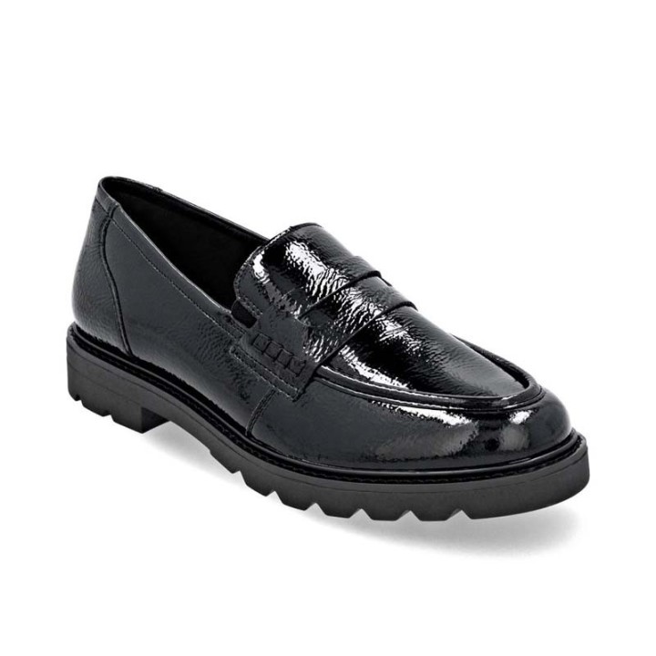 mocassin femme noir confortable Remonte D2Q00