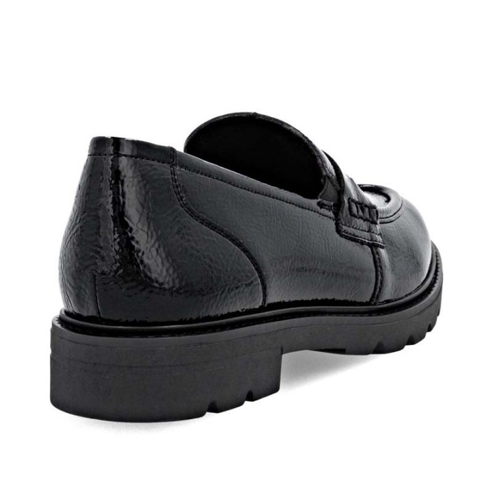 mocassin femme noir confortable Remonte D2Q00