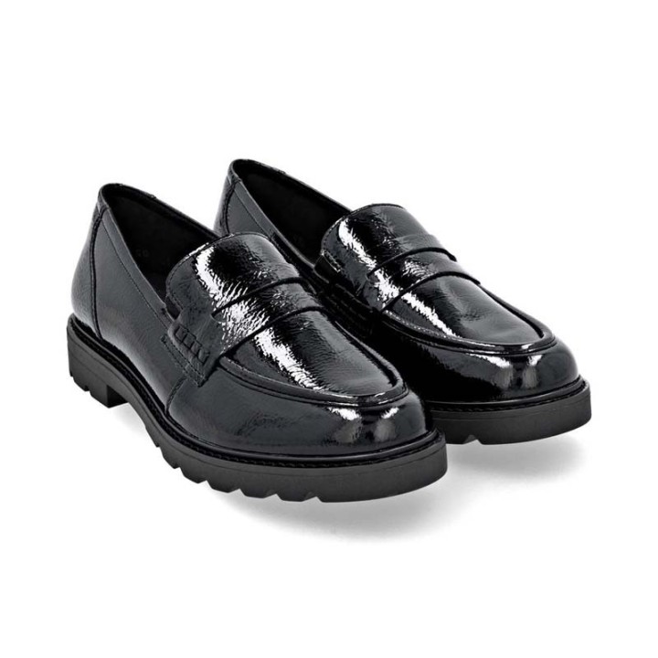 mocassin femme noir confortable Remonte D2Q00