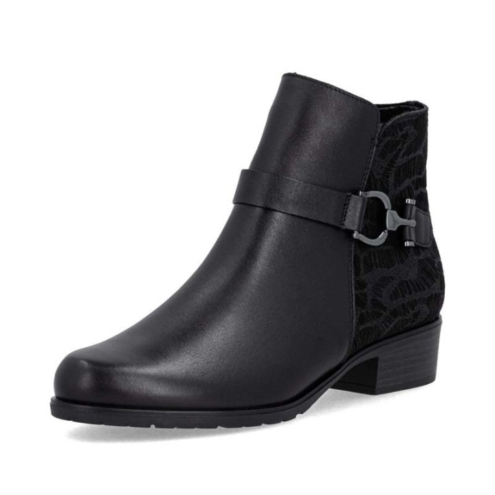 bottines noires femme Remonte confortables D6894