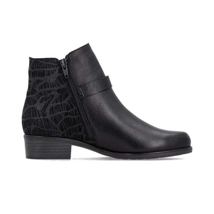 bottines noires femme Remonte confortables D6894
