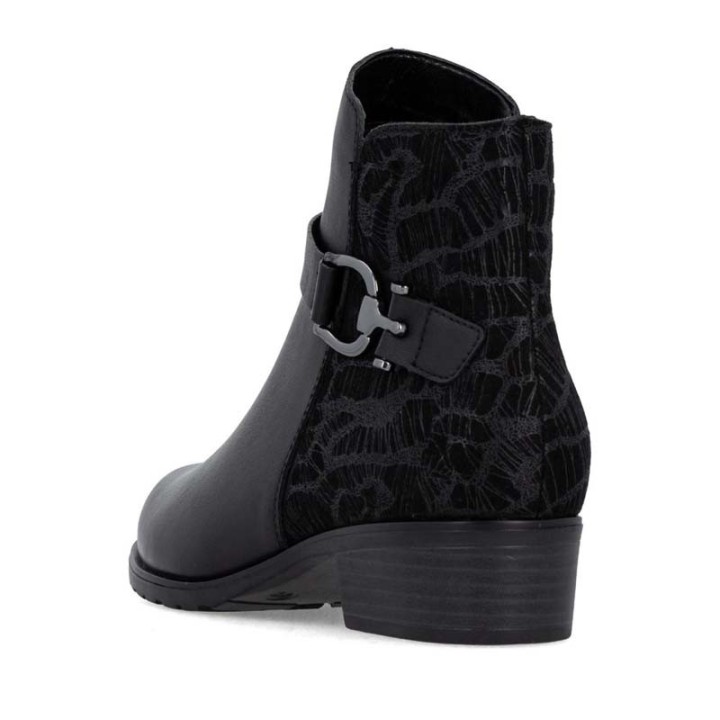 bottines noires femme Remonte confortables D6894
