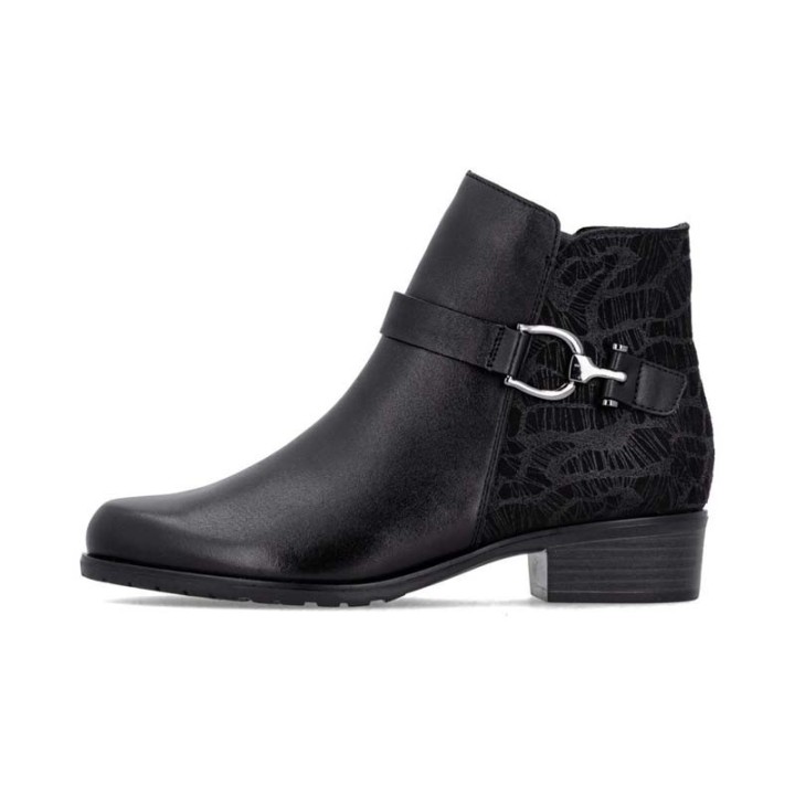 bottines noires femme Remonte confortables D6894
