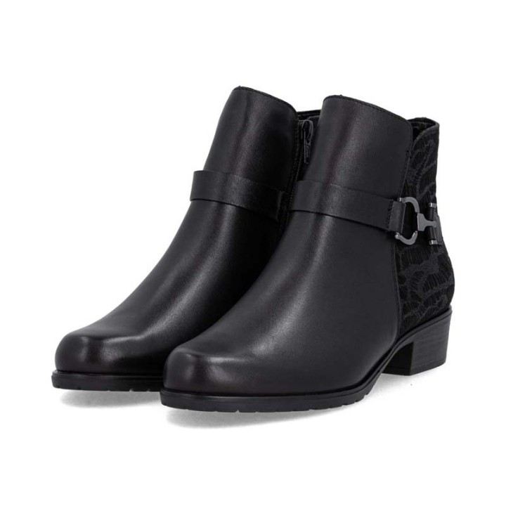 bottines noires femme Remonte confortables D6894