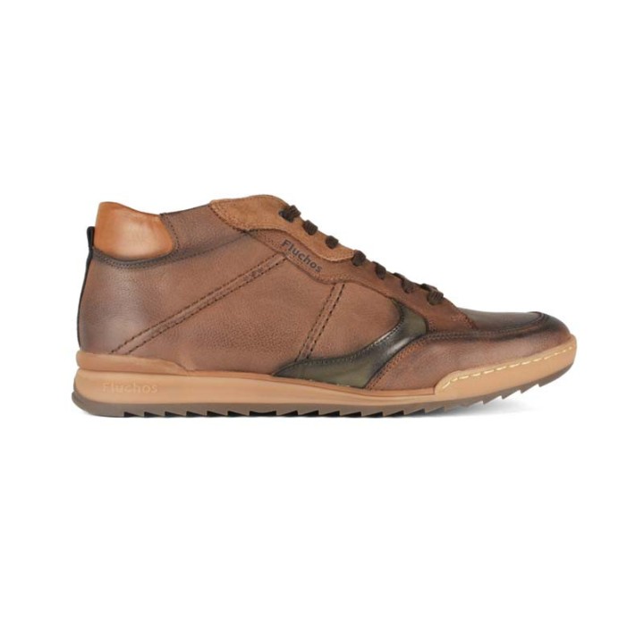 basket haute confortables pieds larges homme Fluchos Habana 2274