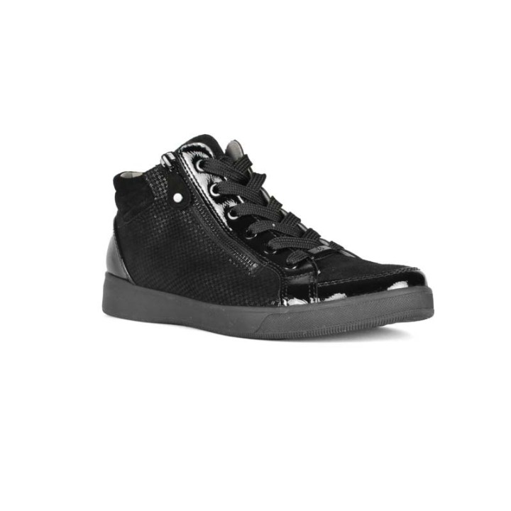 basket haute femme noire confortable ARA 24499
