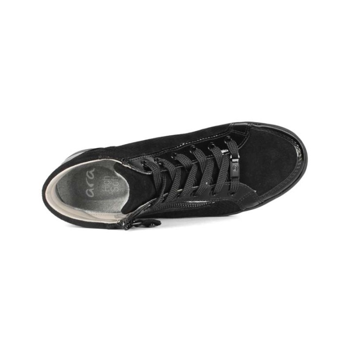 basket haute femme noire confortable ARA 24499