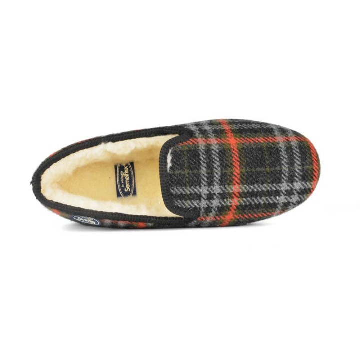 charentaises homme fourrées pure laine Semelflex Caloluc