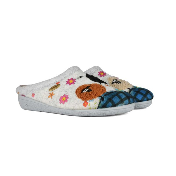 chaussons mules femme fantaisie confortables Semelflex La Toussuire