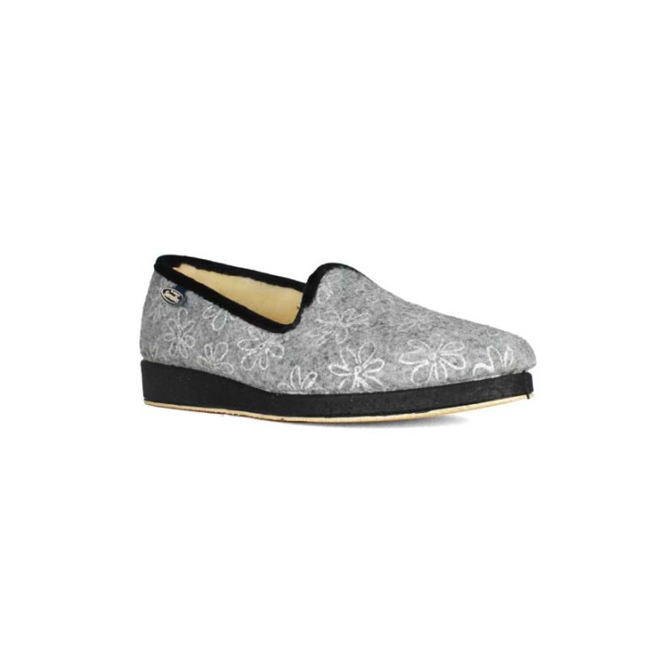 charentaises fourrées laine de mouton  femme semelflex Calocécile