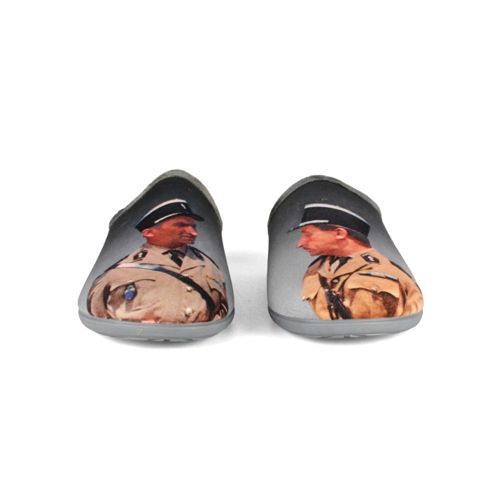 mules homme le gendarme de Saint-Tropez la maison de l'espadrille6772