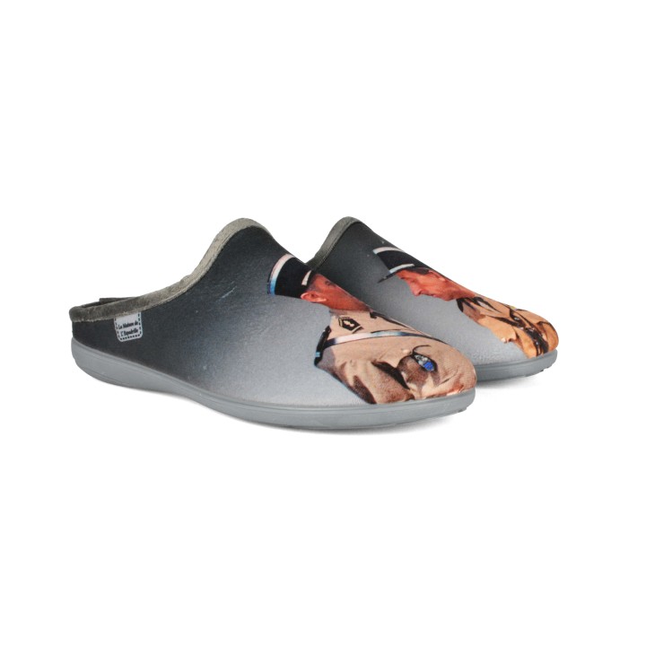 mules homme le gendarme de Saint-Tropez la maison de l'espadrille6772