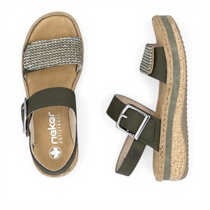 Sandales Femme talon compensée Rieker V0951