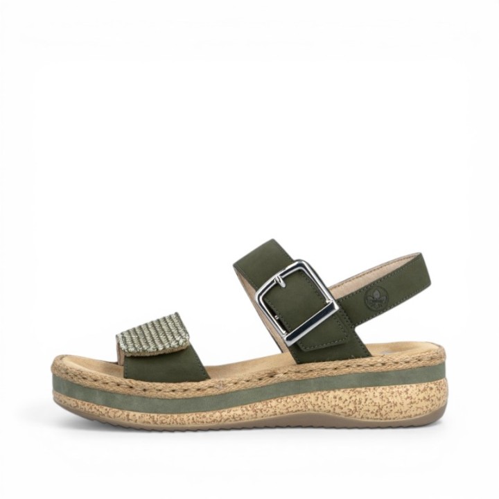 Sandales Femme talon compensée Rieker V0951