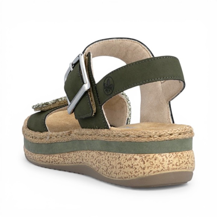 Sandales Femme talon compensée Rieker V0951