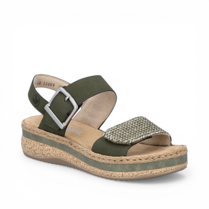 Sandales Femme talon compensée Rieker V0951